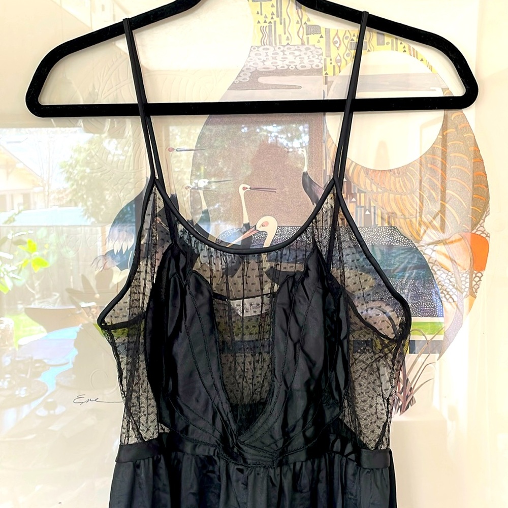 Diane Von Furstenberg Nightgown, vintage floor length black